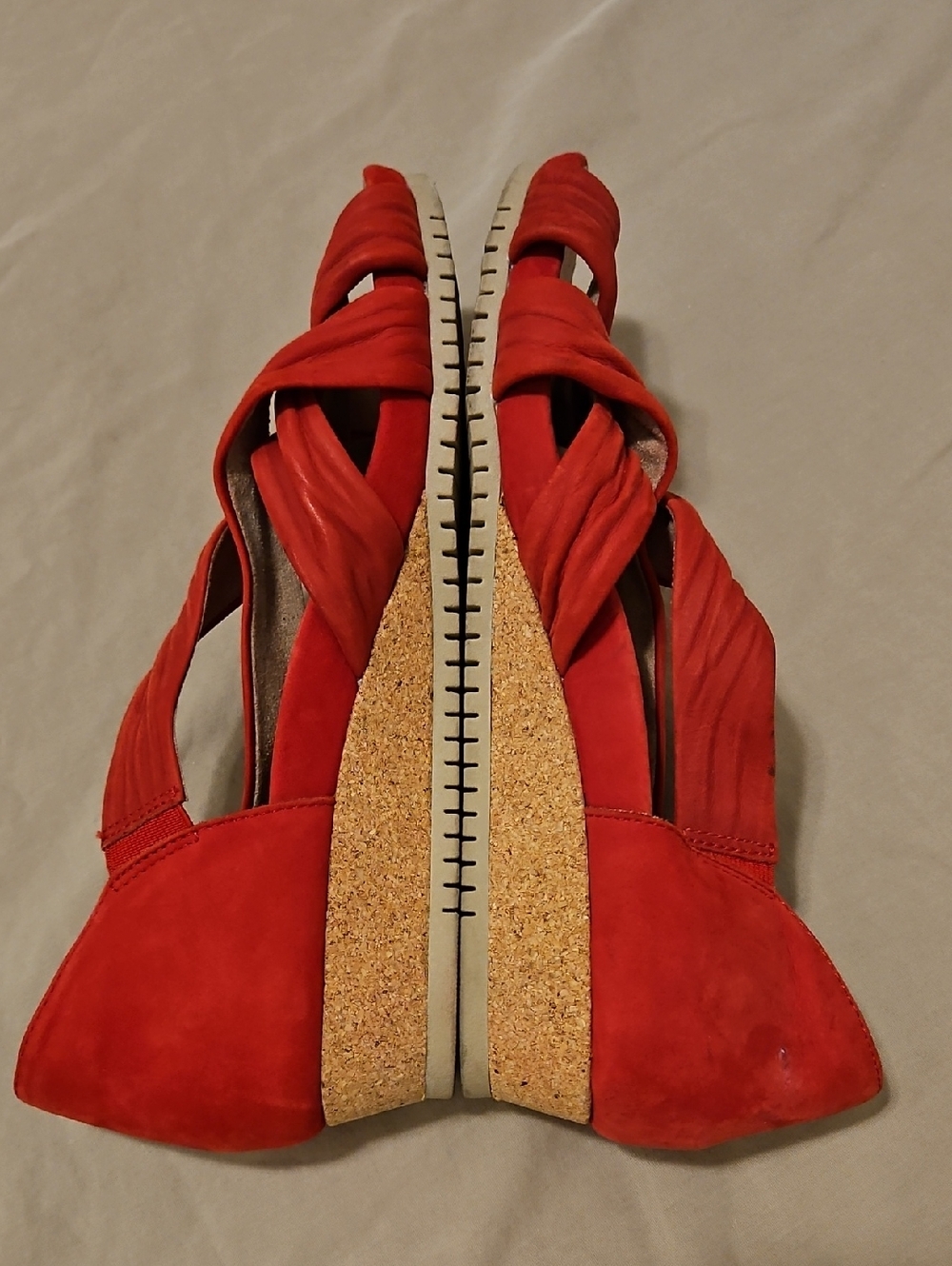 Earth Ficis Gemini, Bright Red Open Toe Sandals for Women, 10M - Picture 6 of 10